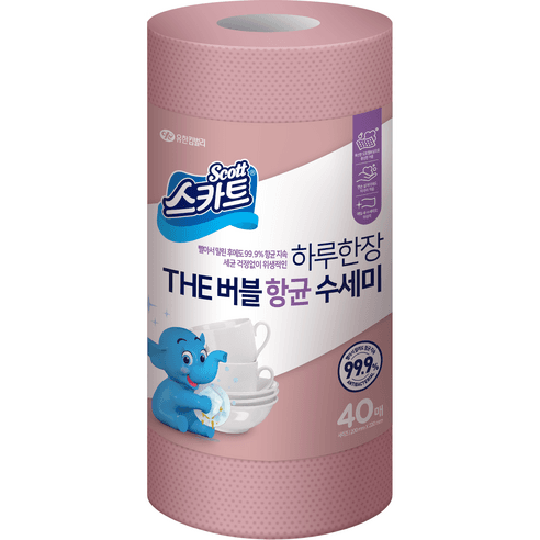 스카트 하루한장 THE 버블 항균 수세미 - 일회용수세미 | 쿠팡