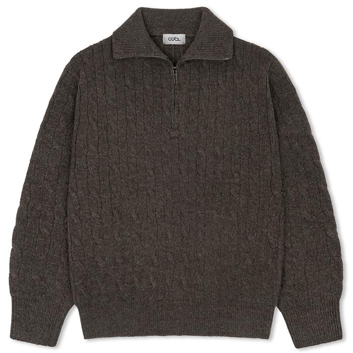 [12/6 예약배송]케이블 헤비 니트 하프 집업 8COLOR COOSKT069