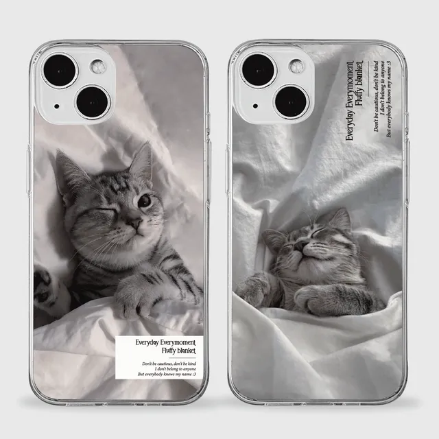 신상할인💕[젤리]잠자는고양 모음(핸드폰케이스 Z플립5 아이폰15 S23  A31 A32 A33 A53 A23 z플립4 젤리케이스 갤럭시 에이블리 겨울 고양이 침대 포근함 감성)