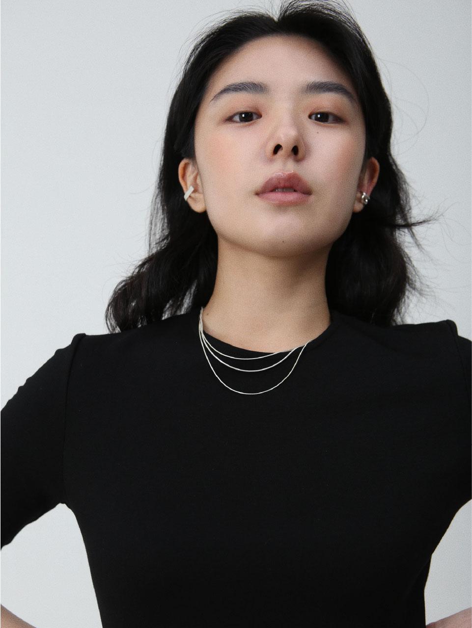Silken snake chain necklace