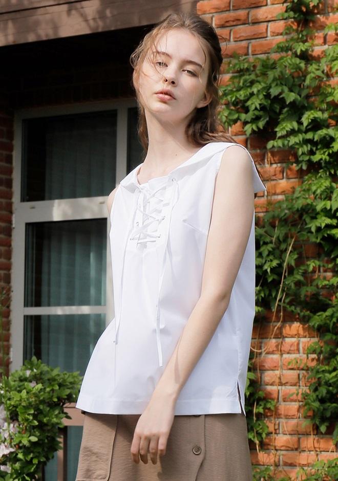 SAILOR SLEEVELESS BLOUSE_WHITE