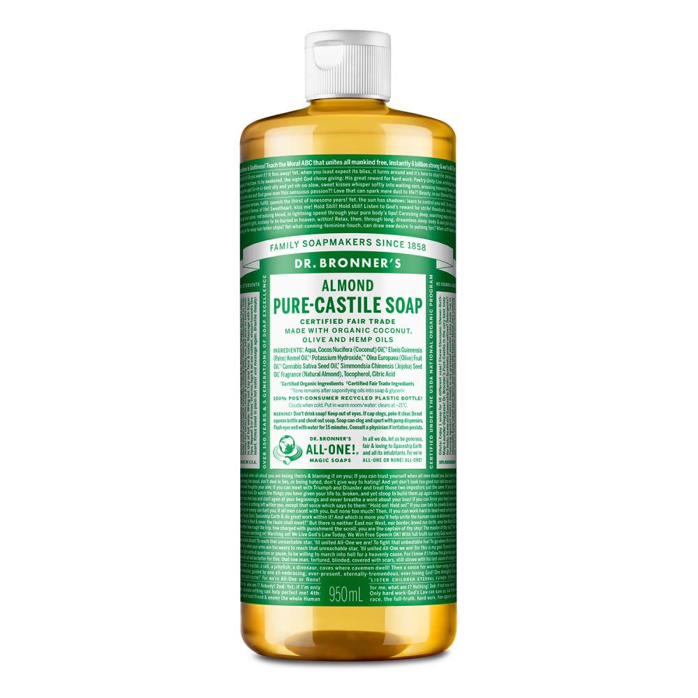 닥터 브로너스 아몬드 퓨어 캐스틸 솝 대용량 올인원 바디워시 950ml