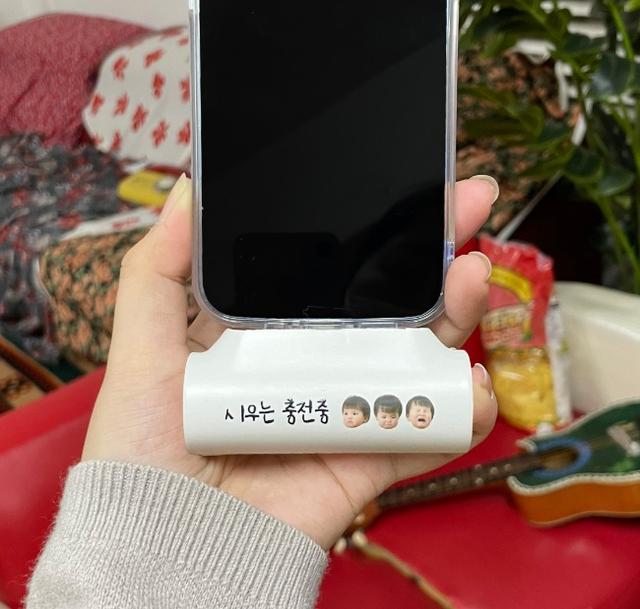 [신상10%]5000mAh 인물포토사진 레터링 보조배터리