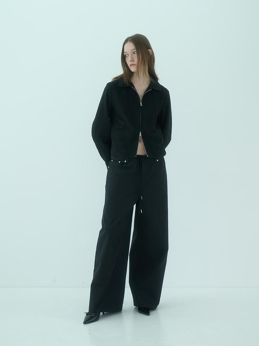 wave string pants (black)