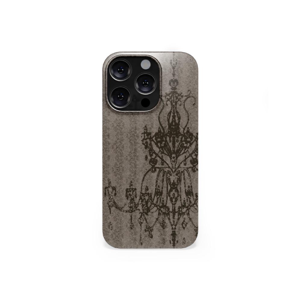lace khaki brown hard phone case