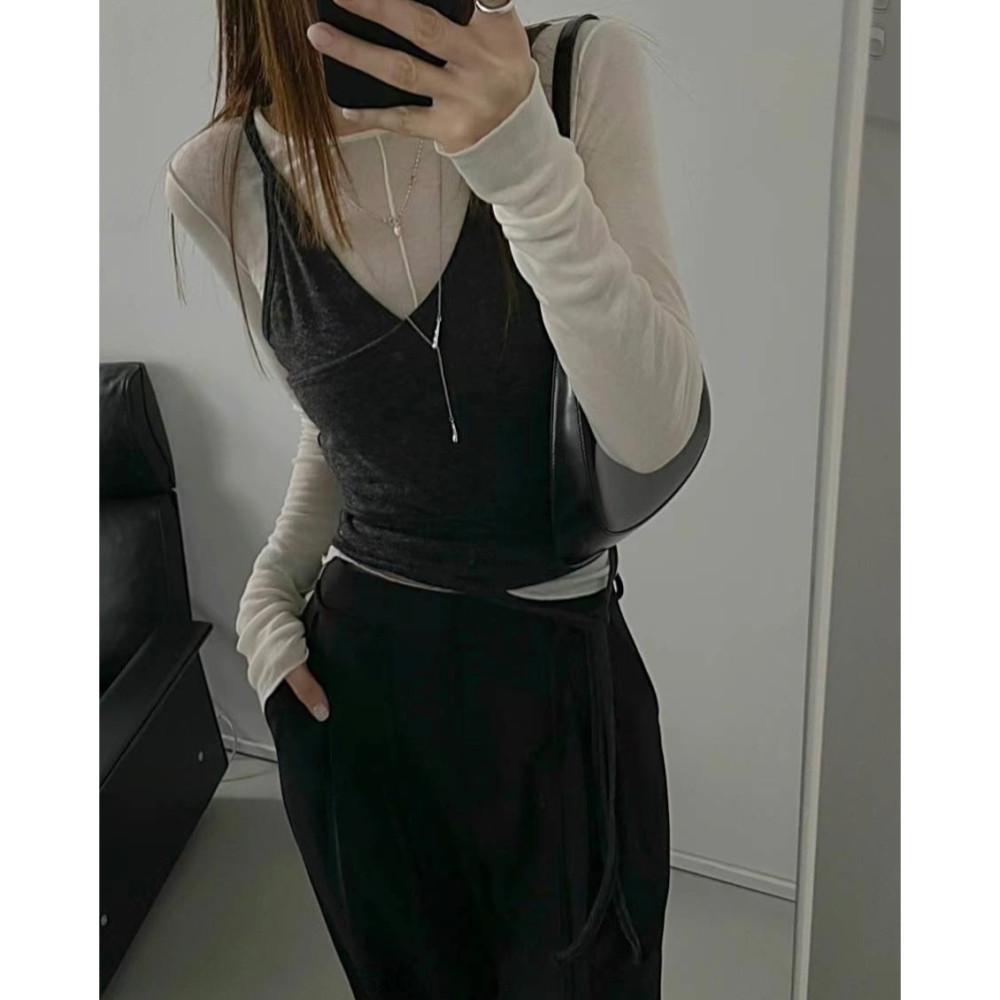 Flower 플라워 비기닝 랩 나시 뷔스티에 레이어드 탑 (3colors)