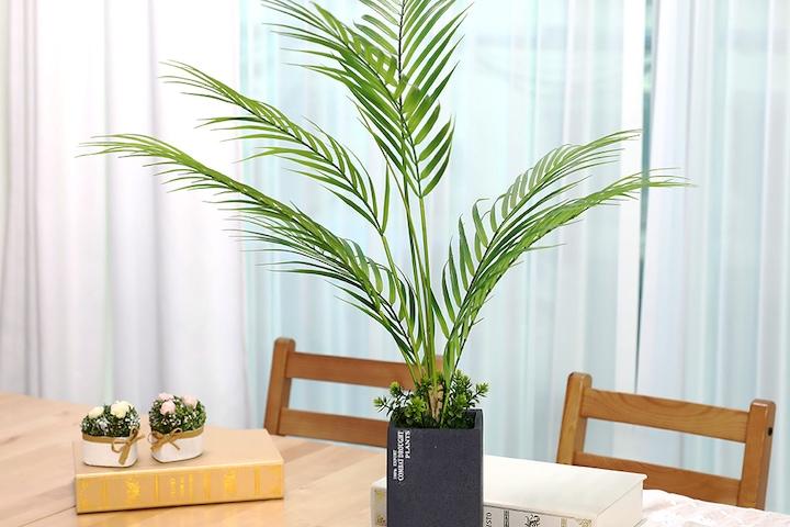 인테리어 인조나무 조화 테라조화분 아레카야자 60cm