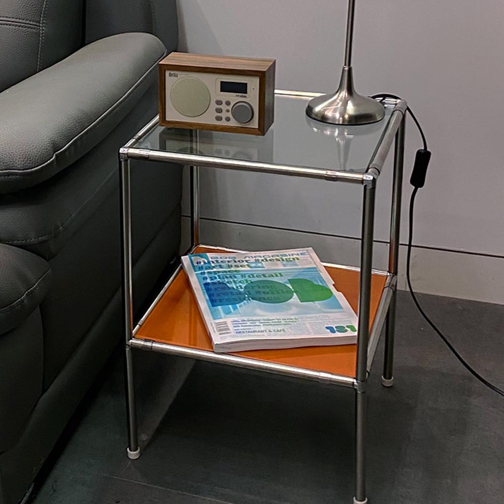 침대옆선반 모듈협탁 틈새 미니 유리 협탁