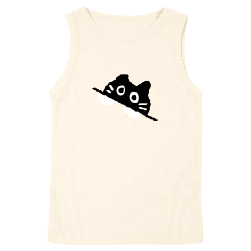 AN INSOMNIAC CAT SLEEVELESS SHIRT_5COLOR