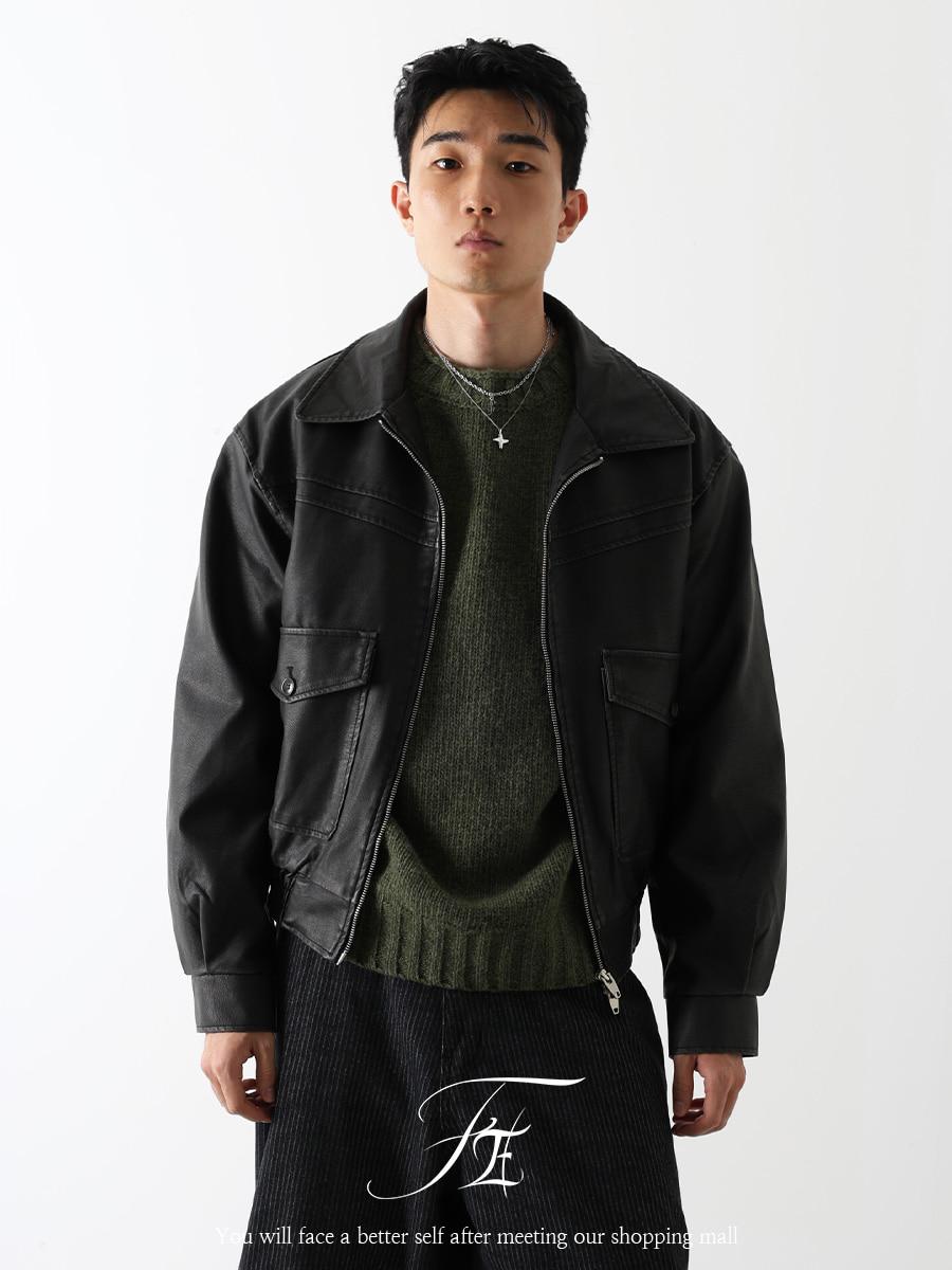 Lard biker leather jacket