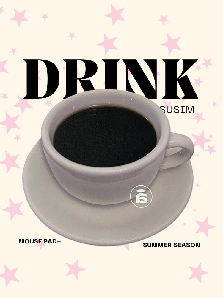 수심 Drink Cup Mouse Pad 드링크 컵 마우스 패드 커피 유니크