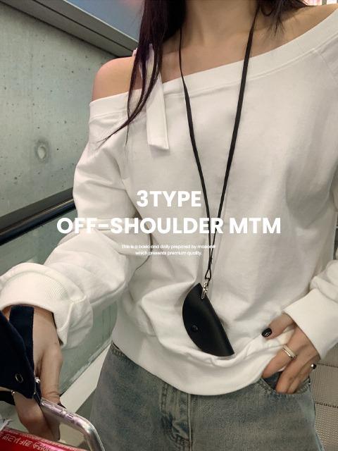 [3타입/여리핏보장] 오프숄더 맨투맨 기획전 (오프숄더맨투맨-긴팔맨투맨-원숄더맨투맨-홀트임맨투맨-컷아웃맨투맨-크롭맨투맨루즈핏맨투맨-레이어드맨투맨-스트랩맨투맨-스웻셔츠)