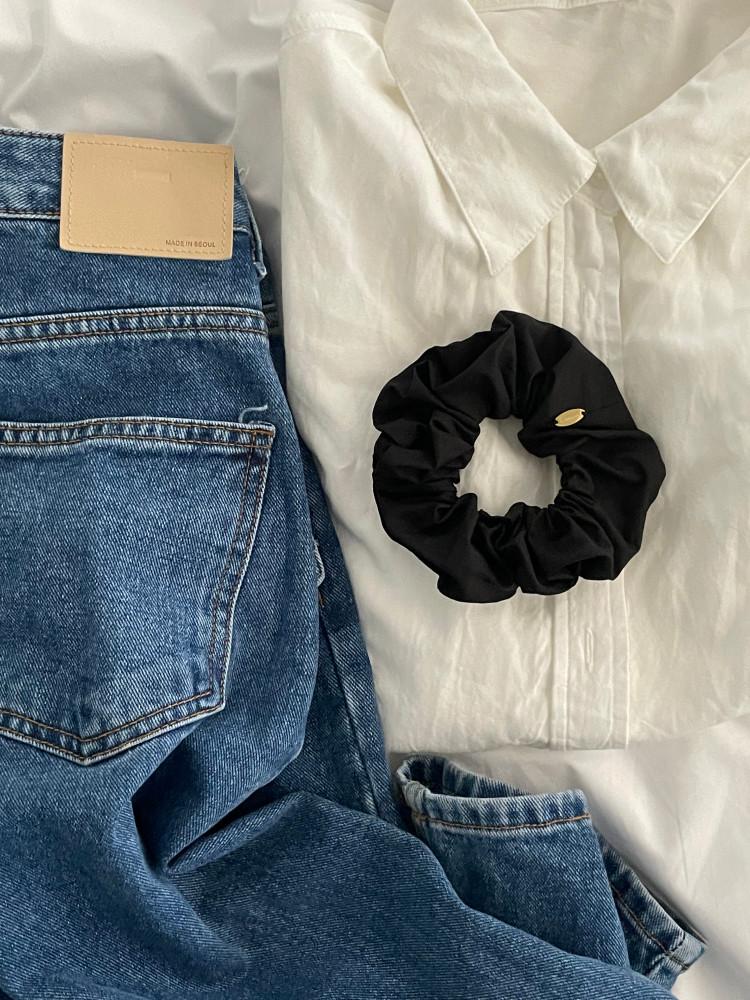 crimson made 크림 코튼 바이오 펜던트 스크런치 (블랙)