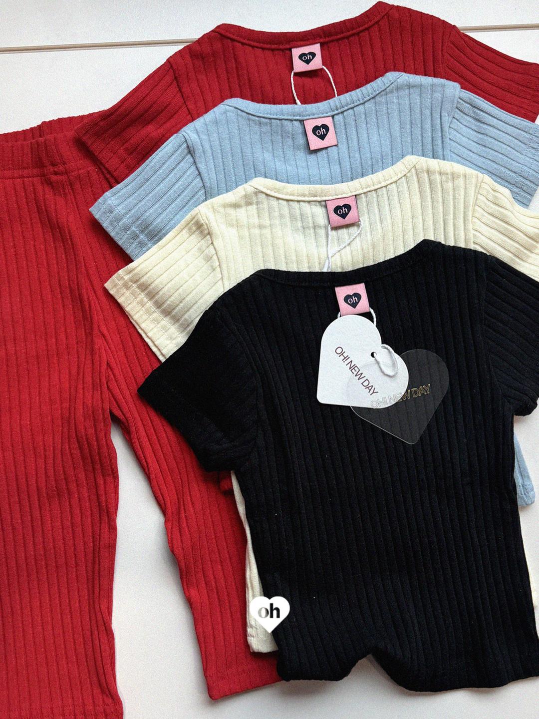 [예약배송 3/25~] 집에서만 입니? 밖에서도 입자! (반팔+일자팬츠 set)