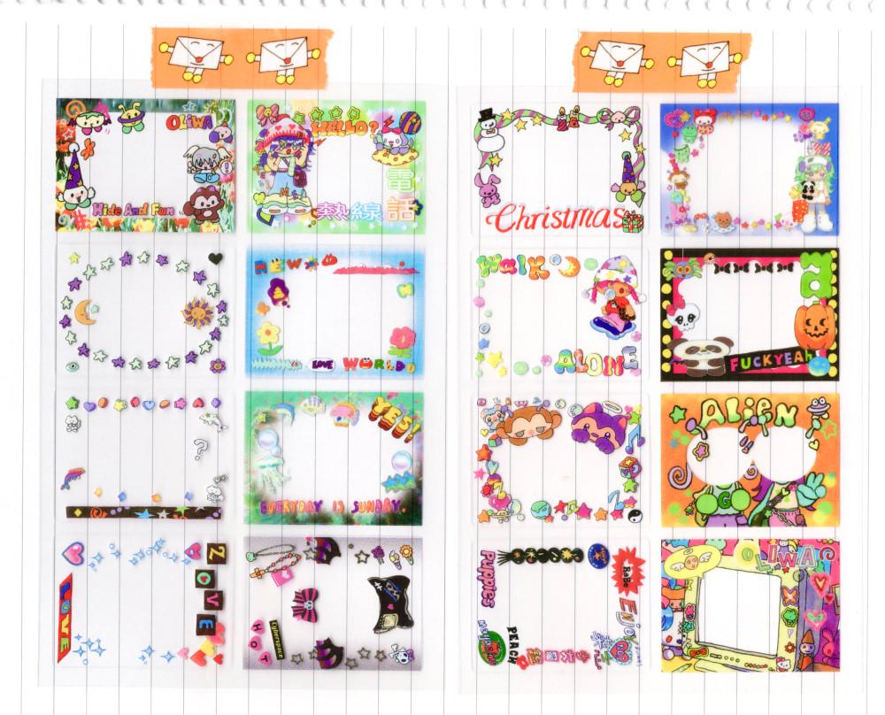 [ Oliwa ] Hide and Fun frame sticker ( 2장 세트 )
