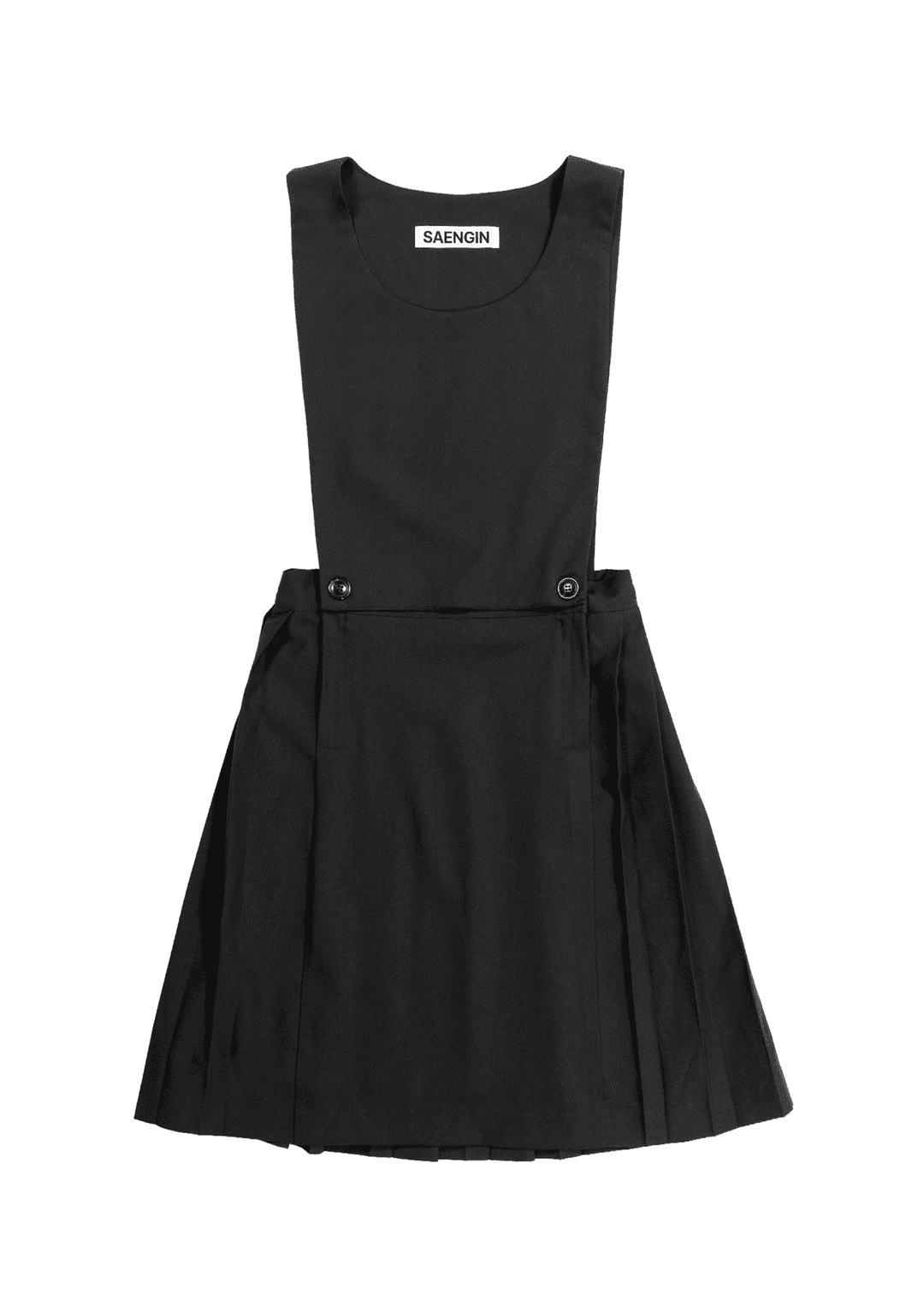 DETACHABLE PINAFORE DRESS - BLACK
