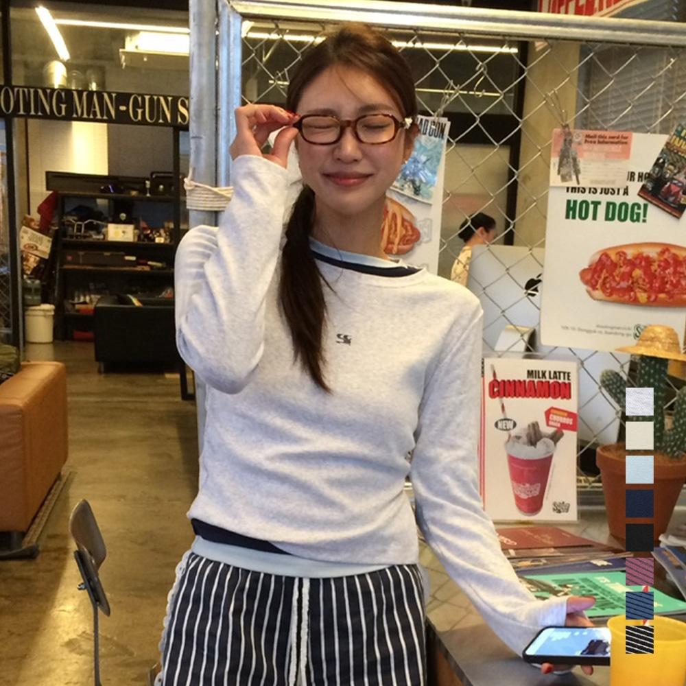 (우먼) WAVE 로고 레이어드 롱슬리브_8COLOR