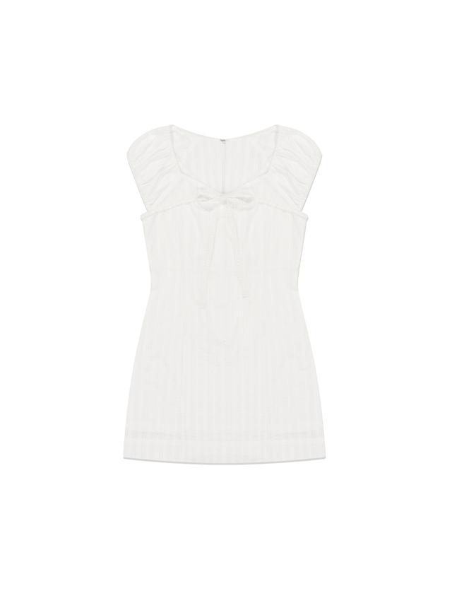 Pure Lace Mini Dress Off-White