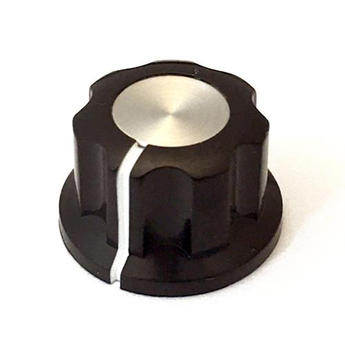 Fluted Silver Center Small BLACK