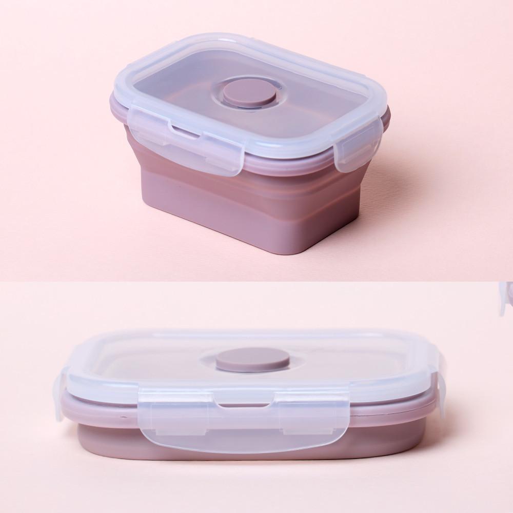 접이식 실리콘 반찬통 냉동밥 보관 용기 밀폐 용기 친환경 밥팩 350ml