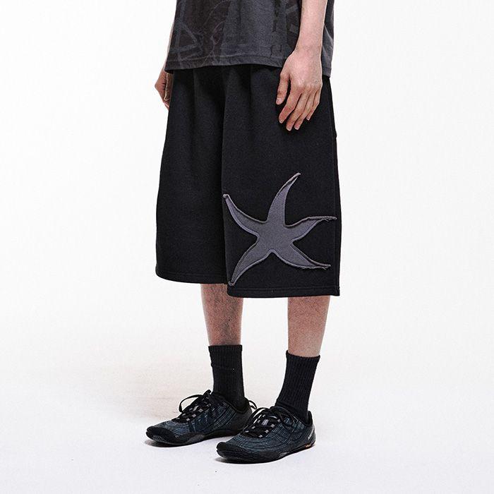 TCM starfish half sweat pants (black)