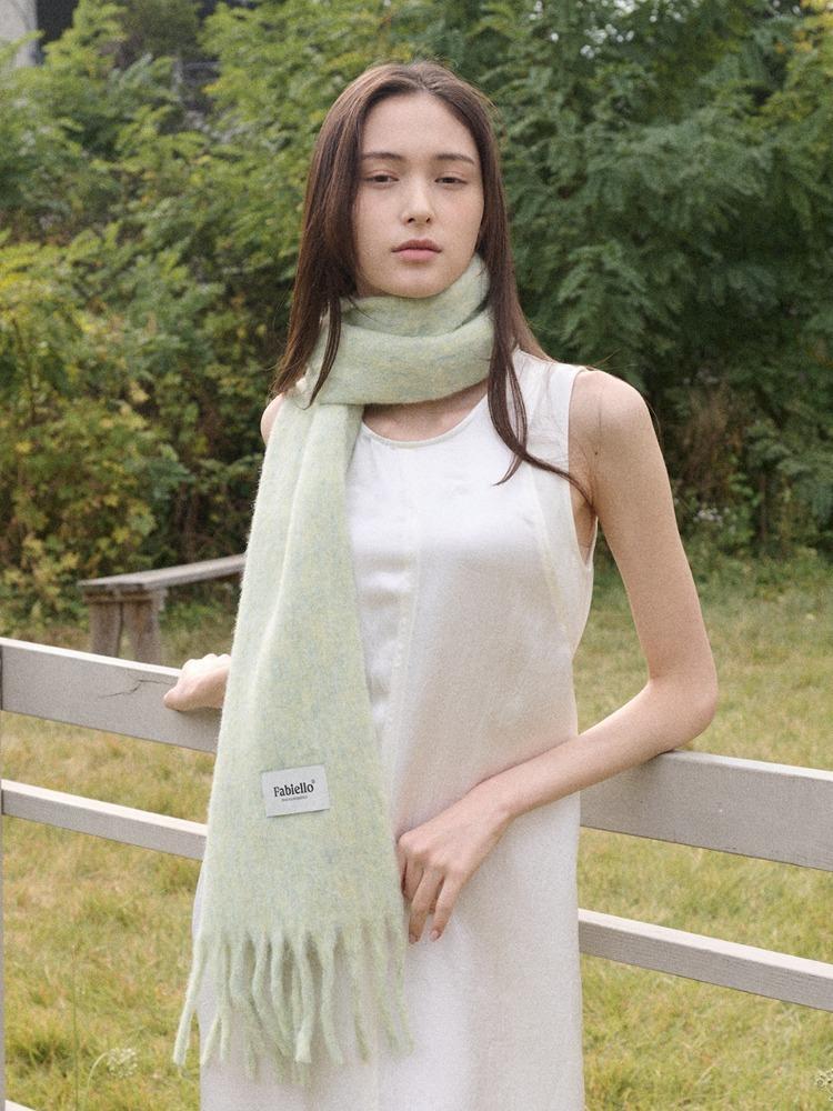 Wool candy muffler (green)