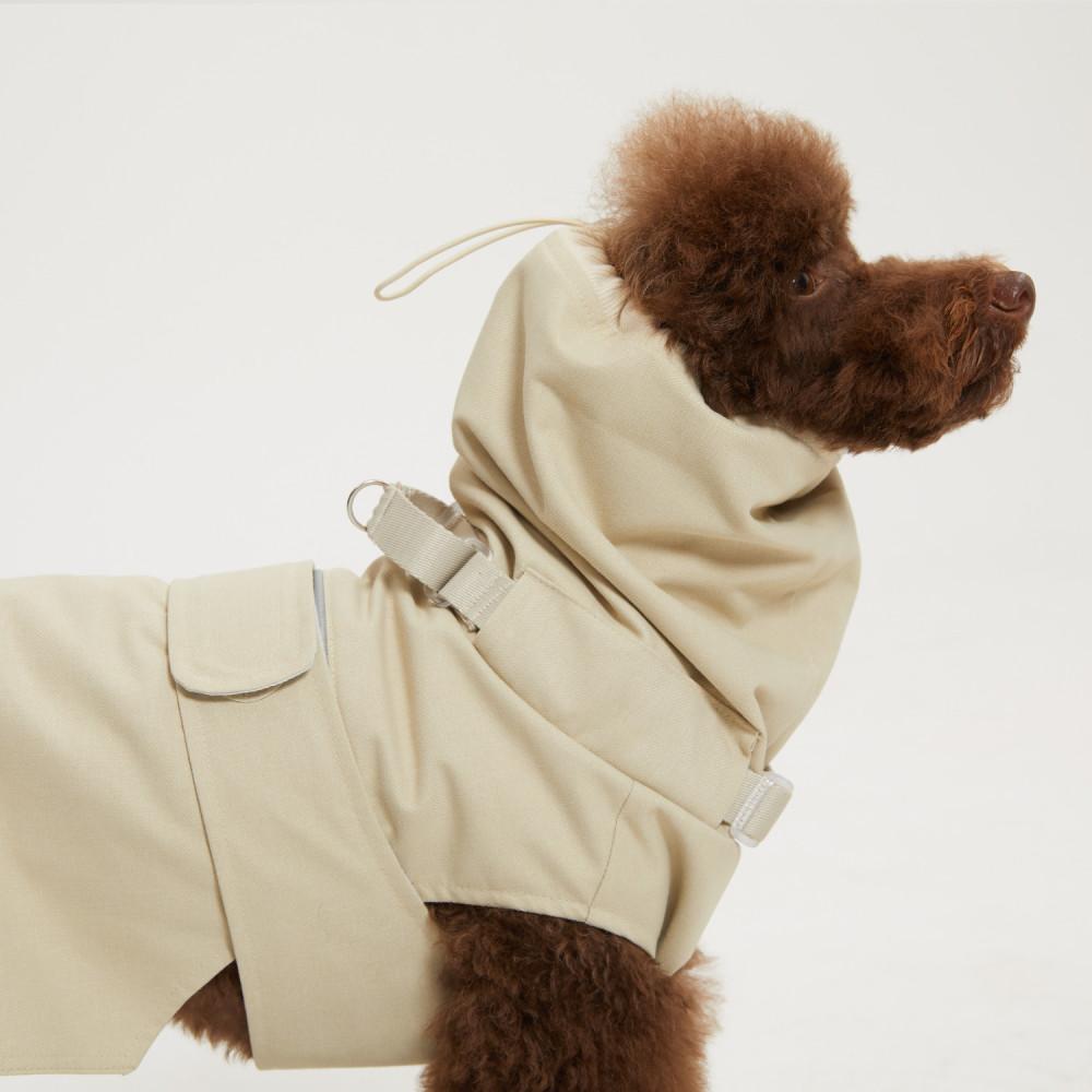 멀리 디 마르코 가을 트렌치코트 강아지우비 방수 비옷 바람막이 기능성 강아지옷