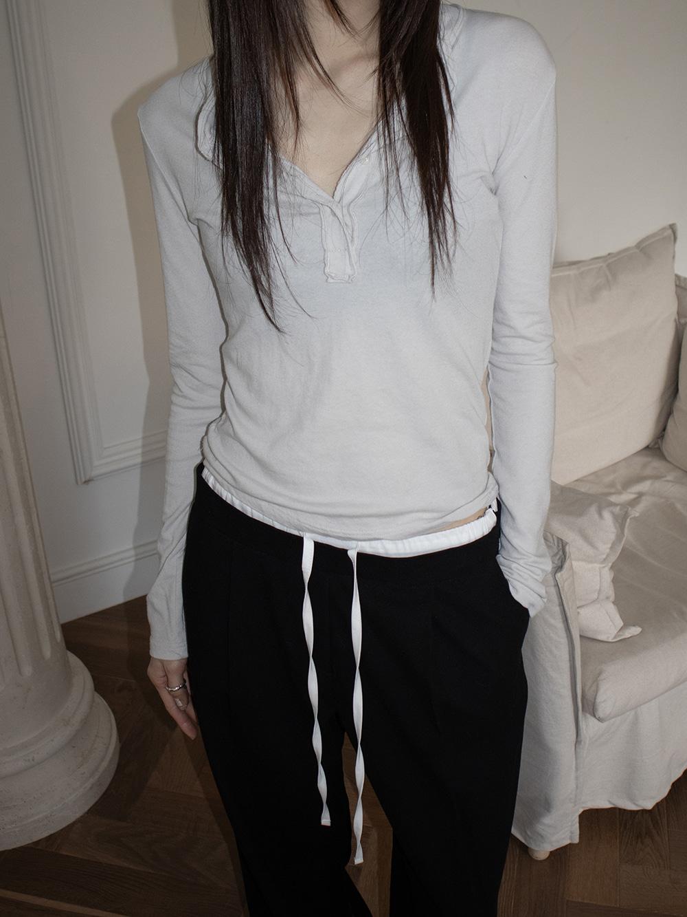 VINTAGE BUTTON T (3COLORS)