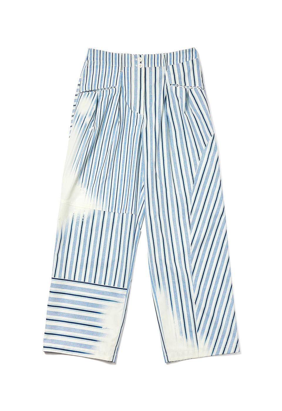 PANELED PAJAMA PANTS, BLUE