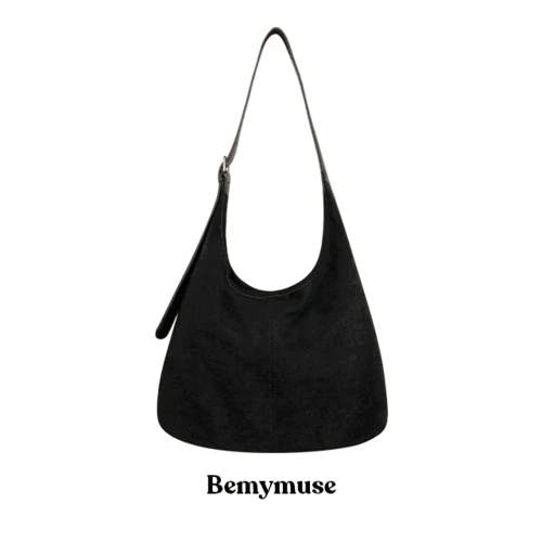 [파우치SET/고퀄리티] 디파인 스웨이드 빅 숄더백 보부상 레더 가을 세무 호보백 파우치 세트 대학생 오피스룩 가방