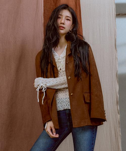 스웨이드 하프 자켓 YP4W7853