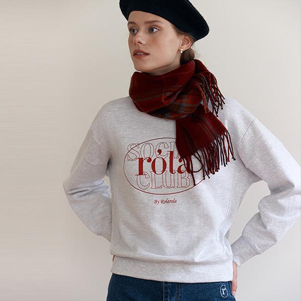 OUTLINE LOGO SWEATSHIRT MELANGE GRAY