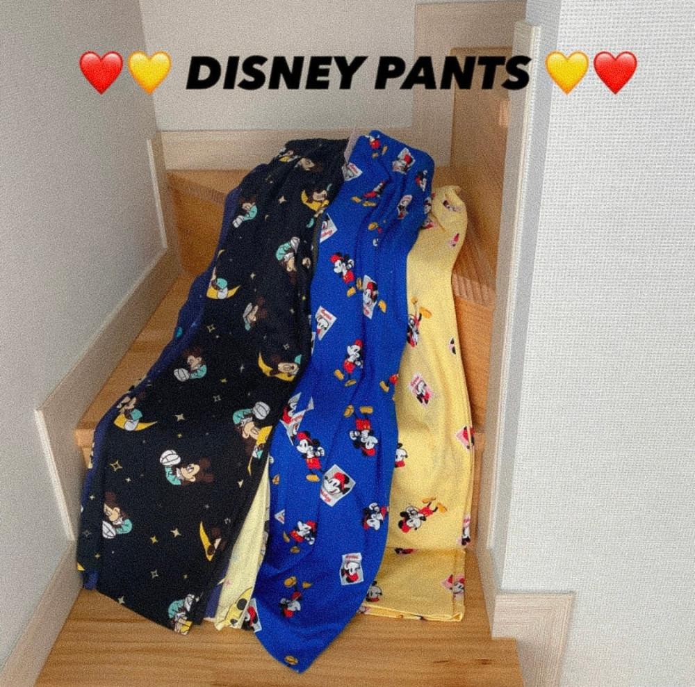 (10컬러) 미키 디즈니 쫀득 커플 파자마팬츠 사방스판 홈웨어바지 플러드케이