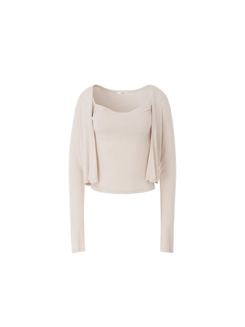 (수현 PICK) elora shirring set_beige