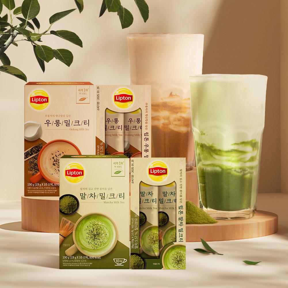 립톤 밀크티 우롱 19g x 10개입 3개+스틱 8개 증정