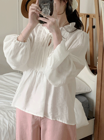 넬리 빈티지blouse (2color)
