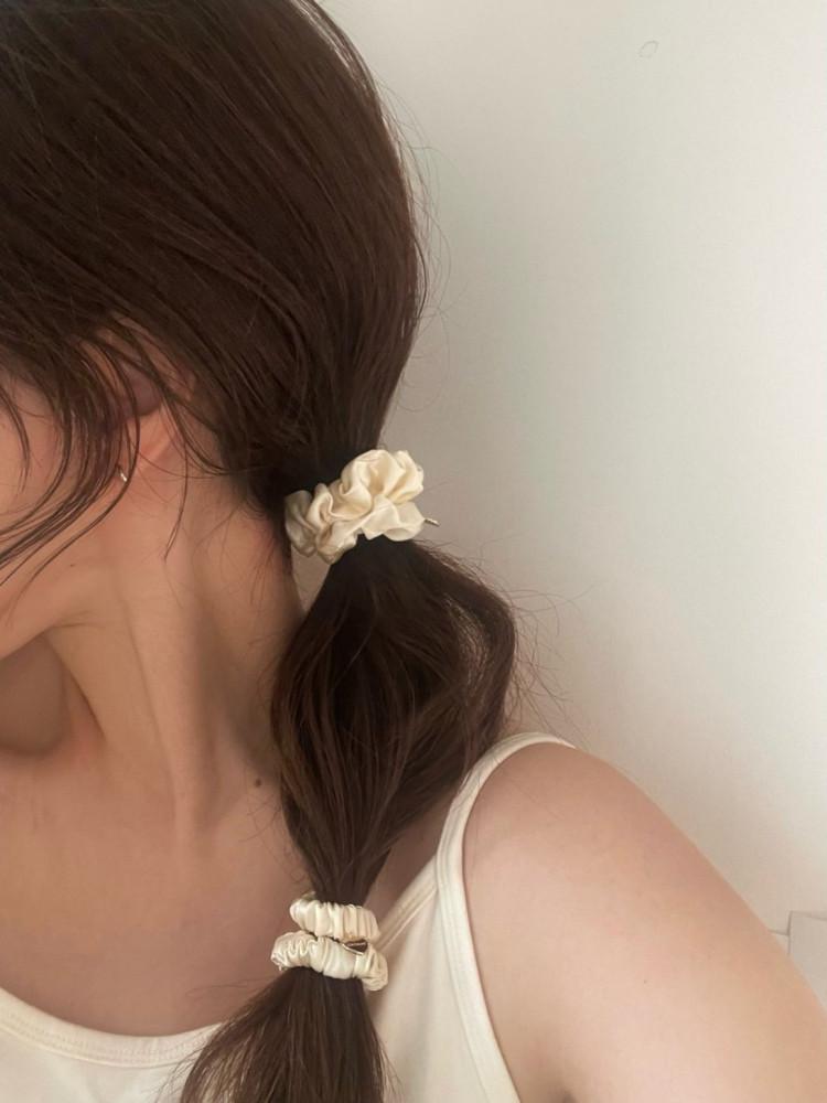 [아이보리당일] 24SS amiment 아미먼트 로프 쁘띠 스크런치 2 Peace 세트