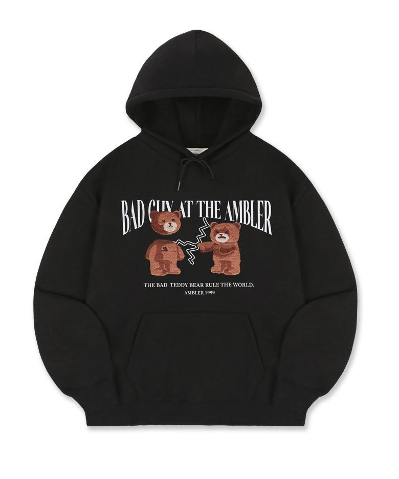 엠블러 남여공용 Bad guy at the Ambler 후드 티셔츠 AHP1115 (블랙)