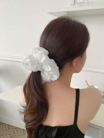 이런 상품 어때요? [자체제작] 마리 자가드 스크런치 - 여성 골드라벨 오버사이즈 볼륨 풍성 빅사이즈 곱창밴드