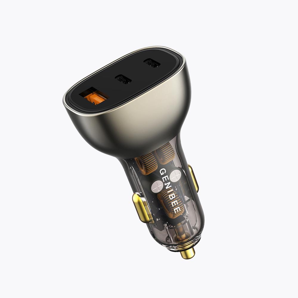 지니비 3포트 80W 차량용 충전기 시거잭 PD QC4.0 엠비언트 라이트 : 지니비몰
