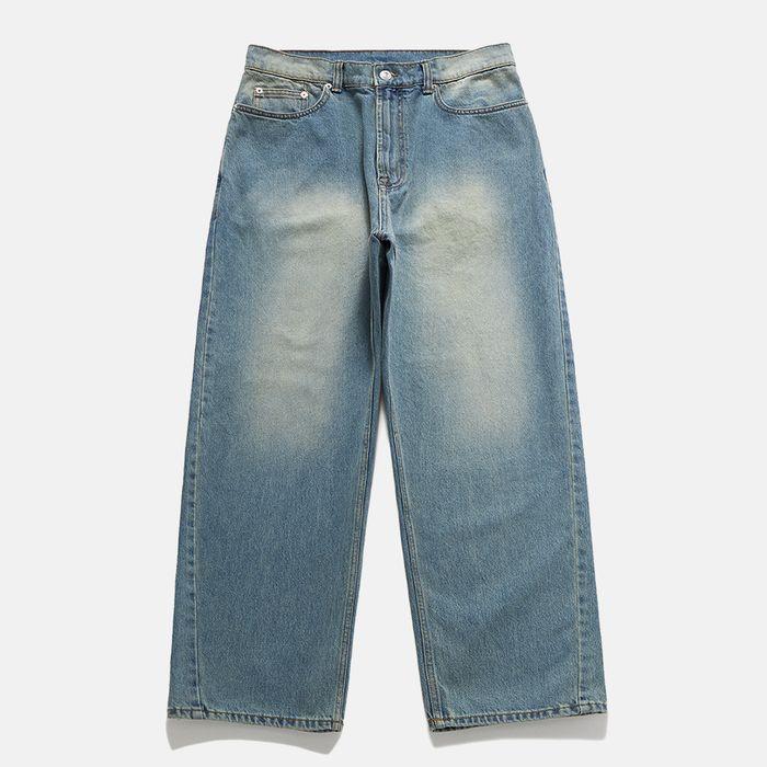 CURVED WIDE DENIM / LIGHT BLUE