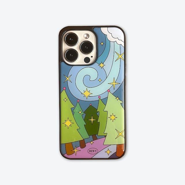 winter forest phone case