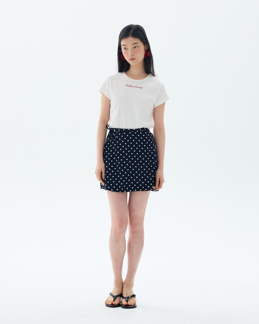 Dot wrap skirt