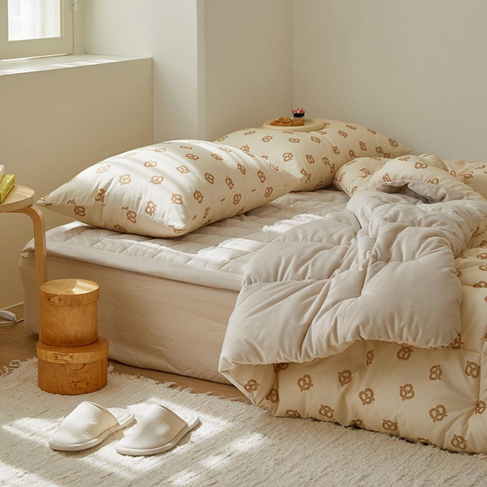 따뜻하고 먼지날림 없는 무브 소프트 세미 극세사 겨울 차렵이불-12컬러(SS/Q/K)