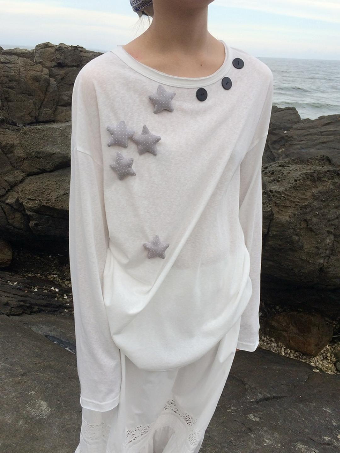 3months Star Ball Button Long Sleeve