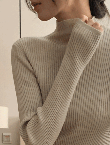 베니토 [극강부드러움😌/목짧아도ok][1만장돌파][MORREST][made] 촉촉소프트 슬림 골지 하프넥 니트 (가을/간절기/데일리/데일리룩/출근룩/데이트룩/골지니트/하프넥니트/겨울니트/겨울/가을니트)