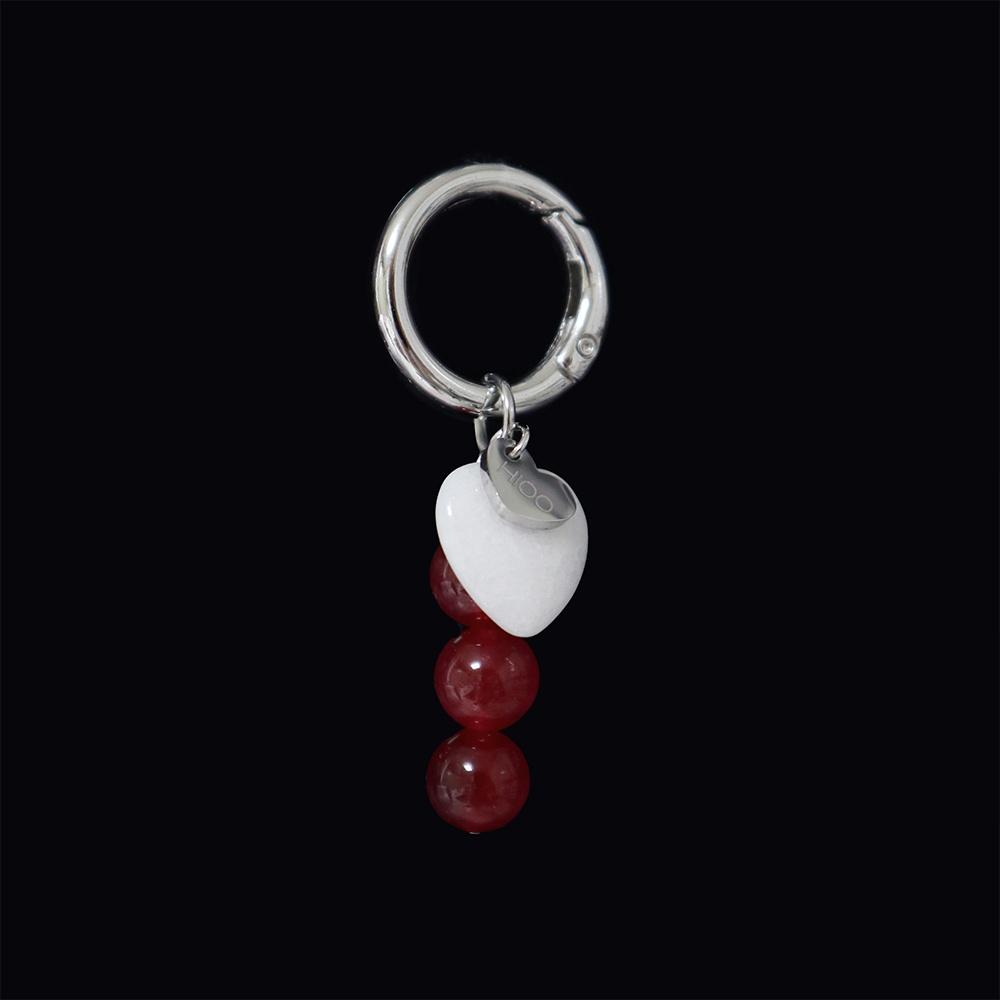 Tomato keyring - red jade.