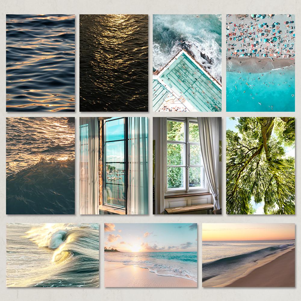 바다 여름 윤슬 물결 창문 풍경 감성 썸머 베케이션 인테리어 포스터 액자 35종