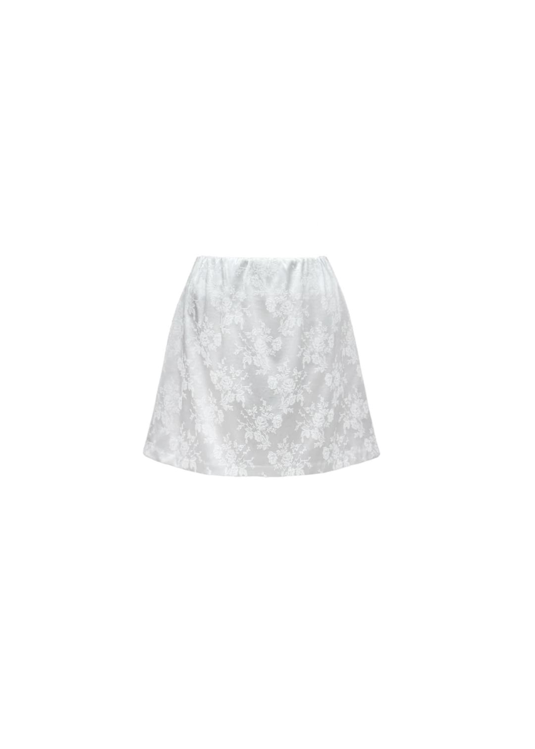 Rose jacquard skirt(Off white)