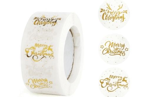 투명 크리스마스 벌크팩 라벨 (500개)